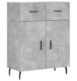 VidaXL Dressoir 69,5x34x90 cm bewerkt hout betongrijs