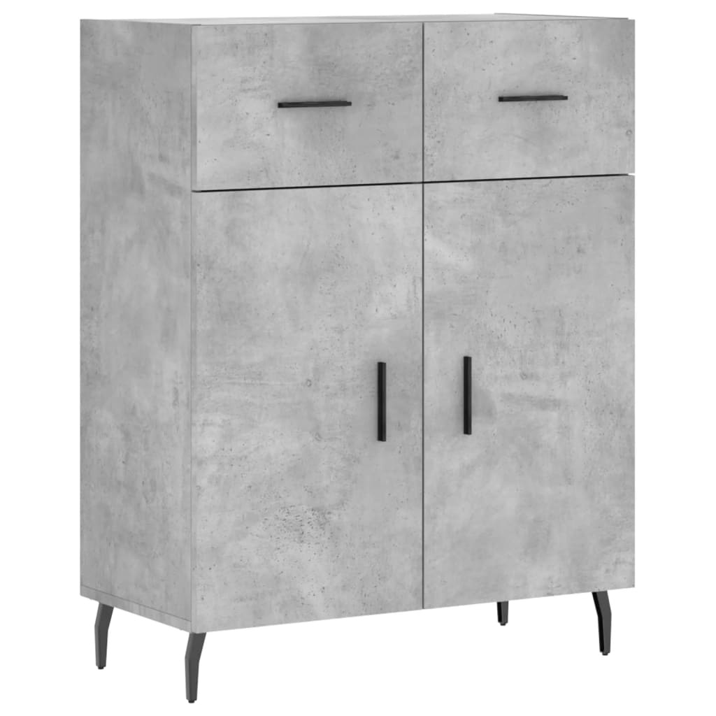 VidaXL Dressoir 69,5x34x90 cm bewerkt hout betongrijs