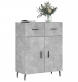VidaXL Dressoir 69,5x34x90 cm bewerkt hout betongrijs