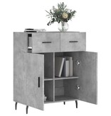 VidaXL Dressoir 69,5x34x90 cm bewerkt hout betongrijs