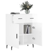 VidaXL Dressoir 69,5x34x90 cm bewerkt hout hoogglans wit