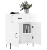 VidaXL Dressoir 69,5x34x90 cm bewerkt hout hoogglans wit
