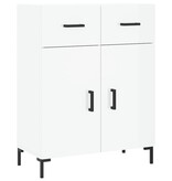 VidaXL Dressoir 69,5x34x90 cm bewerkt hout hoogglans wit
