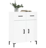 VidaXL Dressoir 69,5x34x90 cm bewerkt hout hoogglans wit