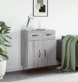 VidaXL Dressoir 69,5x34x90 cm bewerkt hout grijs sonoma eikenkleurig