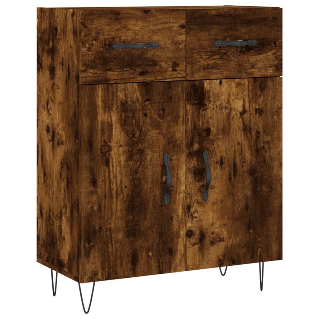 VidaXL Dressoir 69,5x34x90 cm bewerkt hout gerookt eikenkleurig