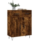VidaXL Dressoir 69,5x34x90 cm bewerkt hout gerookt eikenkleurig