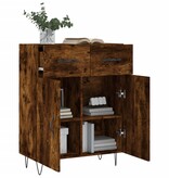 VidaXL Dressoir 69,5x34x90 cm bewerkt hout gerookt eikenkleurig