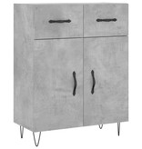 VidaXL Dressoir 69,5x34x90 cm bewerkt hout betongrijs