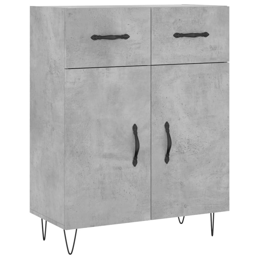 VidaXL Dressoir 69,5x34x90 cm bewerkt hout betongrijs