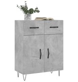 VidaXL Dressoir 69,5x34x90 cm bewerkt hout betongrijs