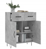 VidaXL Dressoir 69,5x34x90 cm bewerkt hout betongrijs