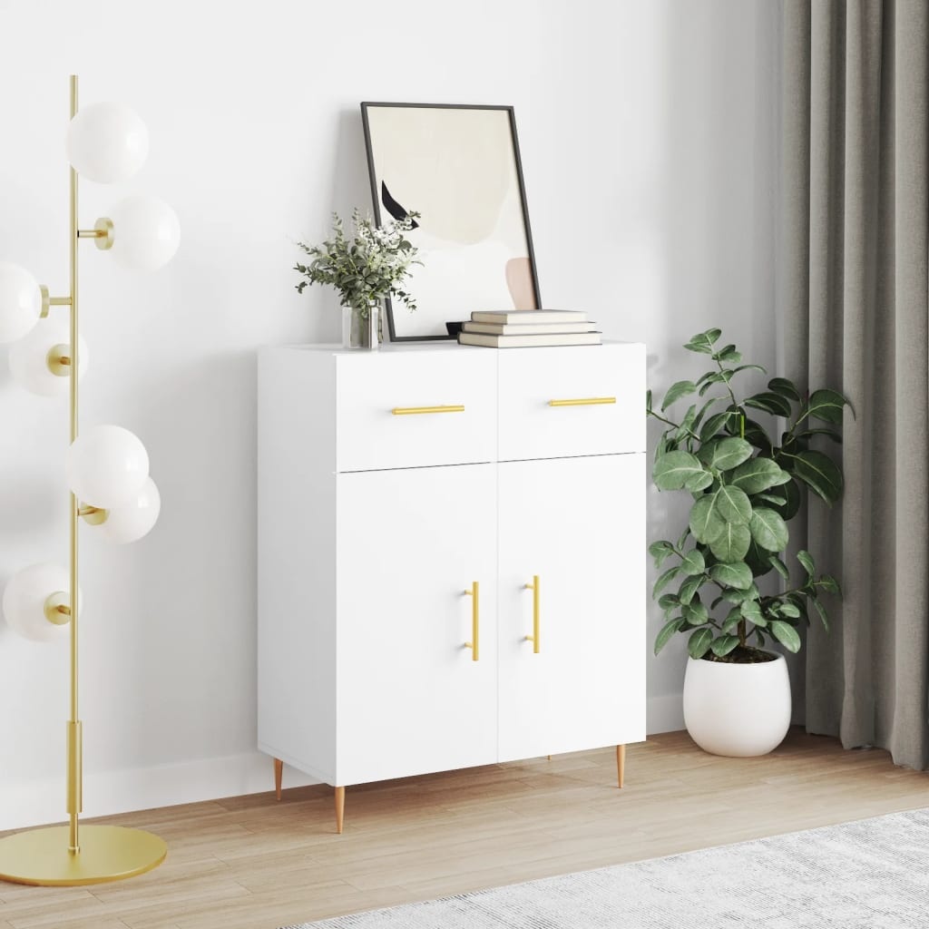 VidaXL Dressoir 69,5x34x90 cm bewerkt hout wit