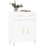 VidaXL Dressoir 69,5x34x90 cm bewerkt hout wit