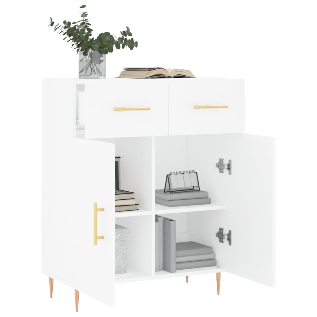 VidaXL Dressoir 69,5x34x90 cm bewerkt hout wit