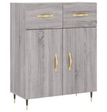 VidaXL Dressoir 69,5x34x90 cm bewerkt hout grijs sonoma eikenkleurig