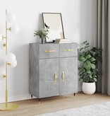 VidaXL Dressoir 69,5x34x90 cm bewerkt hout betongrijs