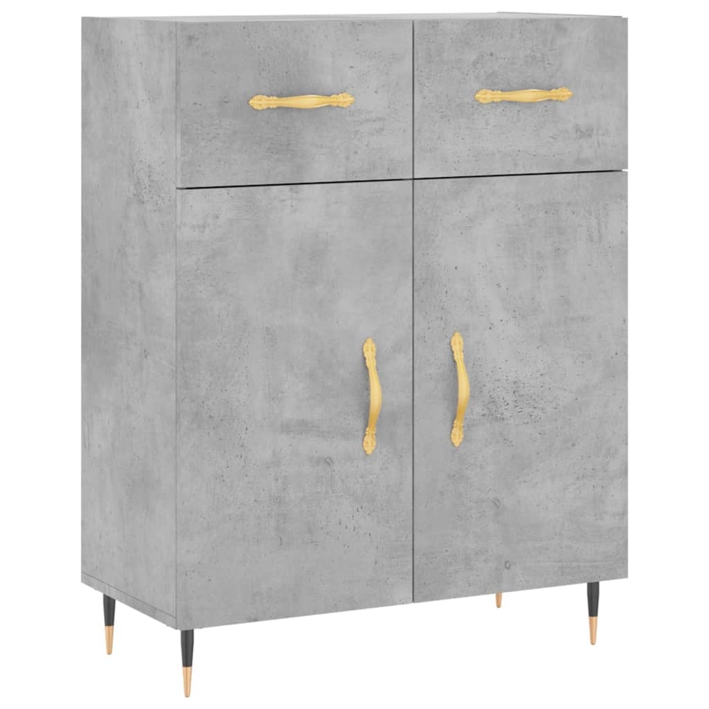 VidaXL Dressoir 69,5x34x90 cm bewerkt hout betongrijs