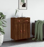 VidaXL Dressoir 69,5x34x90 cm bewerkt hout bruineikenkleurig