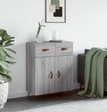 VidaXL Dressoir 69,5x34x90 cm bewerkt hout grijs sonoma eikenkleurig