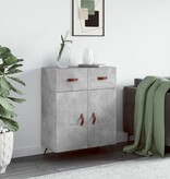 VidaXL Dressoir 69,5x34x90 cm bewerkt hout betongrijs