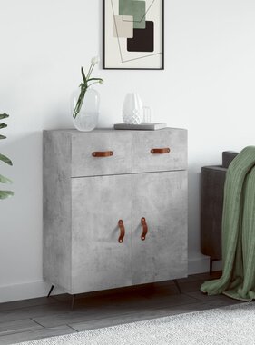 VidaXL Dressoir 69,5x34x90 cm bewerkt hout betongrijs