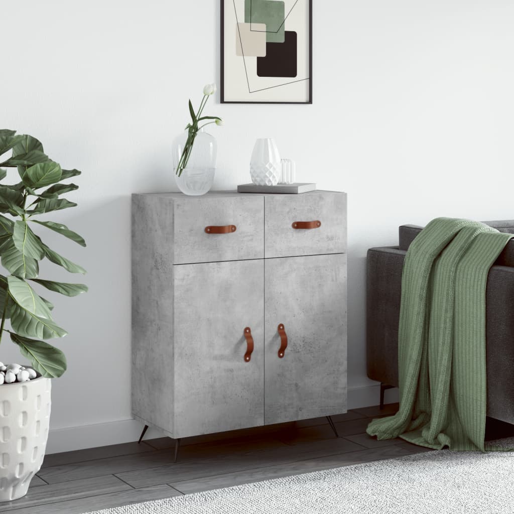 VidaXL Dressoir 69,5x34x90 cm bewerkt hout betongrijs