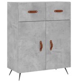 VidaXL Dressoir 69,5x34x90 cm bewerkt hout betongrijs