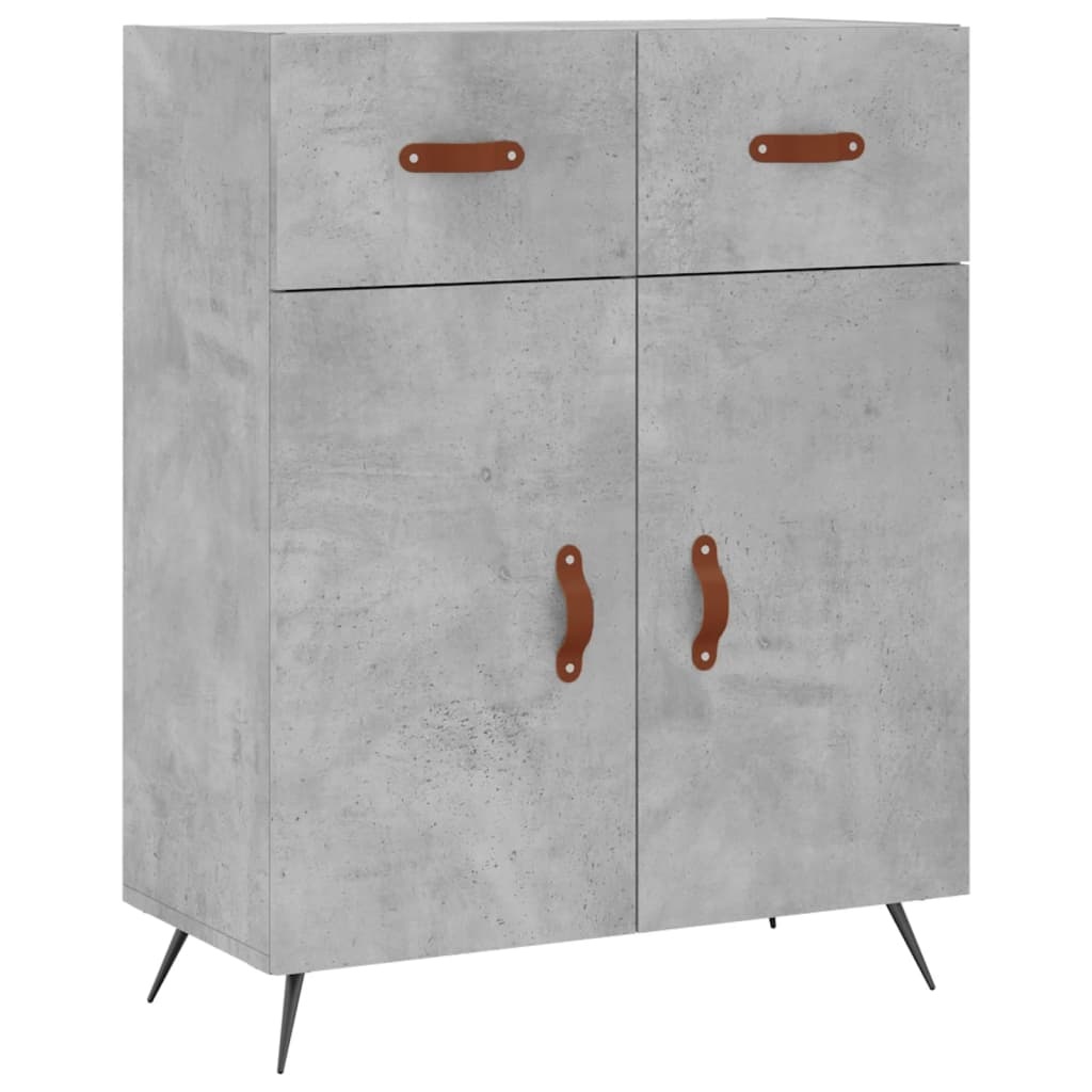 VidaXL Dressoir 69,5x34x90 cm bewerkt hout betongrijs