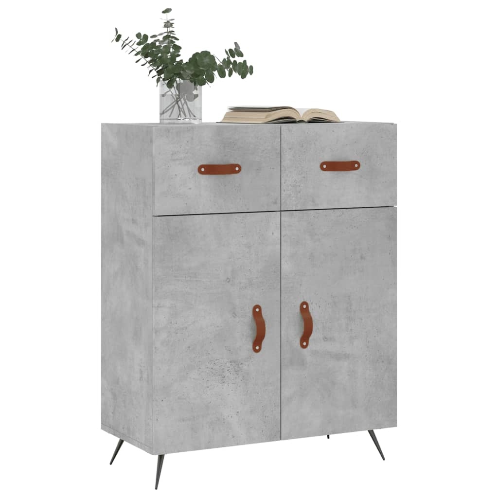 VidaXL Dressoir 69,5x34x90 cm bewerkt hout betongrijs