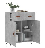 VidaXL Dressoir 69,5x34x90 cm bewerkt hout betongrijs