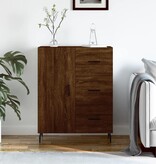 VidaXL Dressoir 69,5x34x90 cm bewerkt hout bruineikenkleurig