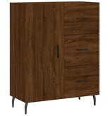 VidaXL Dressoir 69,5x34x90 cm bewerkt hout bruineikenkleurig
