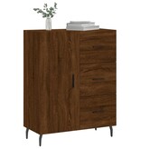 VidaXL Dressoir 69,5x34x90 cm bewerkt hout bruineikenkleurig