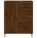 VidaXL Dressoir 69,5x34x90 cm bewerkt hout bruineikenkleurig