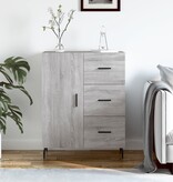 VidaXL Dressoir 69,5x34x90 cm bewerkt hout grijs sonoma eikenkleurig