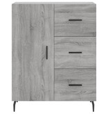 VidaXL Dressoir 69,5x34x90 cm bewerkt hout grijs sonoma eikenkleurig