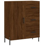 VidaXL Dressoir 69,5x34x90 cm bewerkt hout bruineikenkleurig