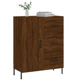 VidaXL Dressoir 69,5x34x90 cm bewerkt hout bruineikenkleurig