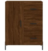 VidaXL Dressoir 69,5x34x90 cm bewerkt hout bruineikenkleurig