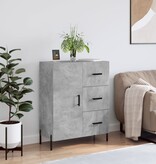 VidaXL Dressoir 69,5x34x90 cm bewerkt hout betongrijs