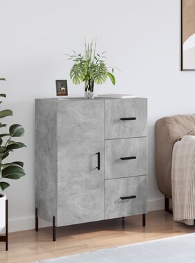 VidaXL Dressoir 69,5x34x90 cm bewerkt hout betongrijs
