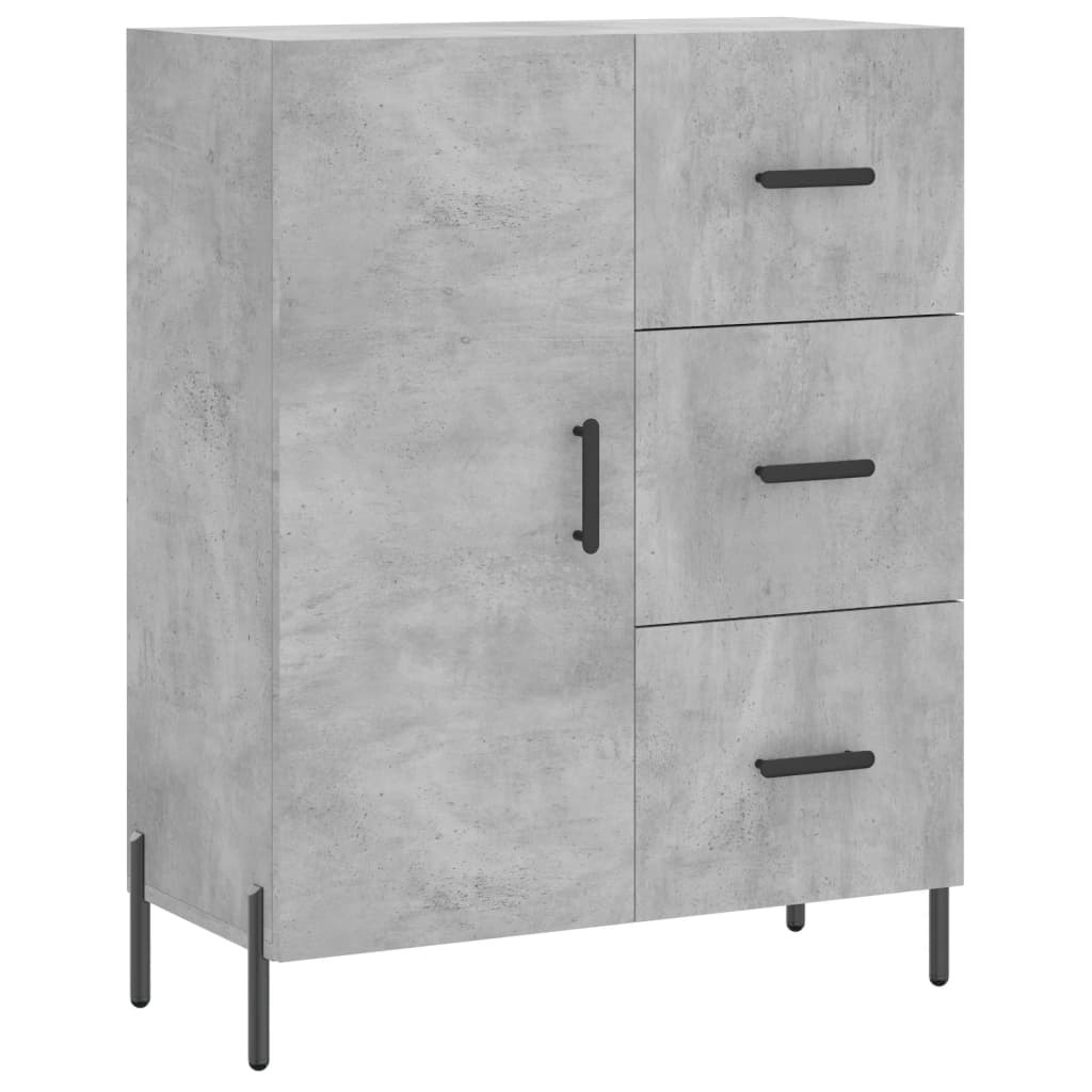 VidaXL Dressoir 69,5x34x90 cm bewerkt hout betongrijs