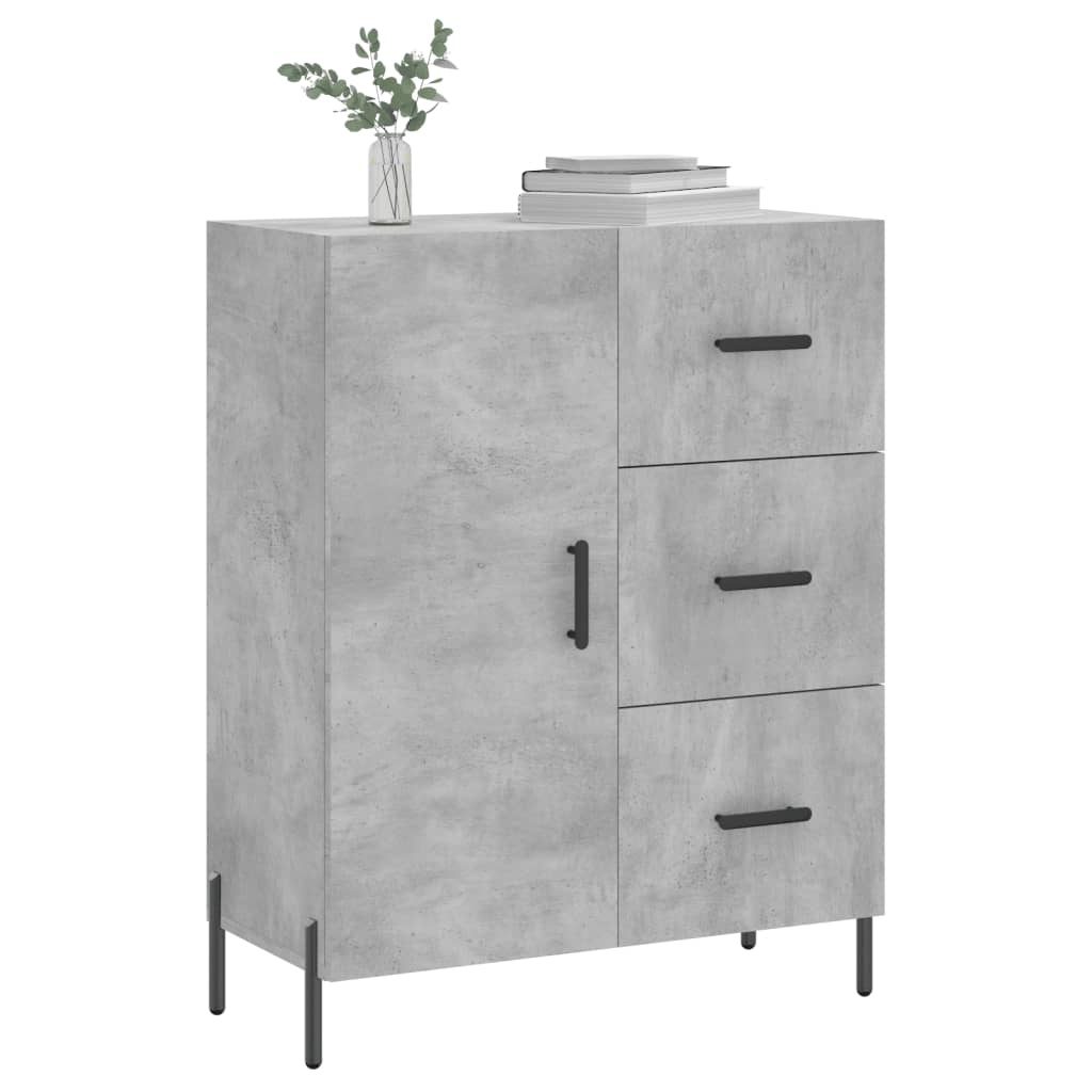 VidaXL Dressoir 69,5x34x90 cm bewerkt hout betongrijs