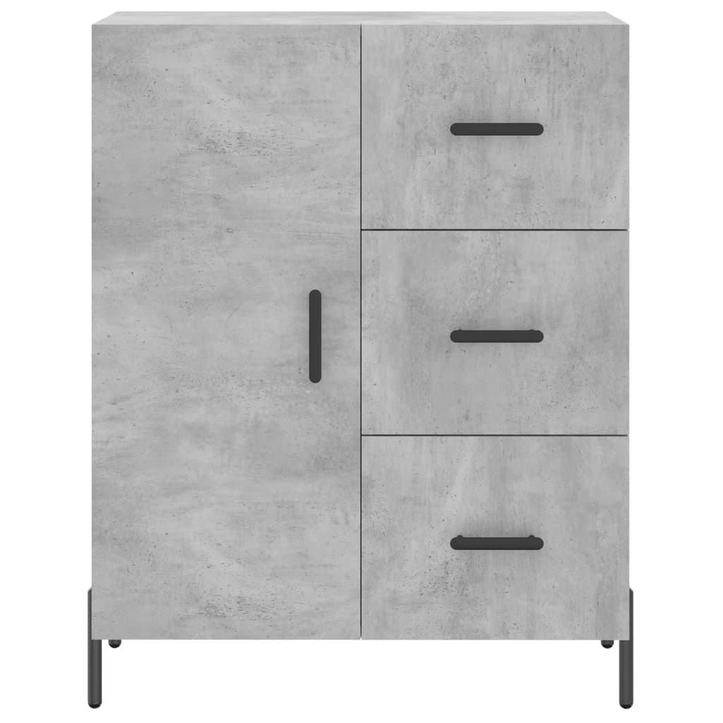 VidaXL Dressoir 69,5x34x90 cm bewerkt hout betongrijs