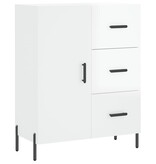 VidaXL Dressoir 69,5x34x90 cm bewerkt hout hoogglans wit
