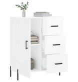 VidaXL Dressoir 69,5x34x90 cm bewerkt hout hoogglans wit