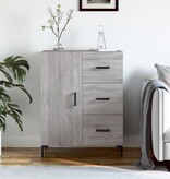 VidaXL Dressoir 69,5x34x90 cm bewerkt hout grijs sonoma eikenkleurig