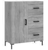 VidaXL Dressoir 69,5x34x90 cm bewerkt hout grijs sonoma eikenkleurig