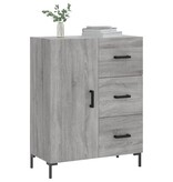 VidaXL Dressoir 69,5x34x90 cm bewerkt hout grijs sonoma eikenkleurig